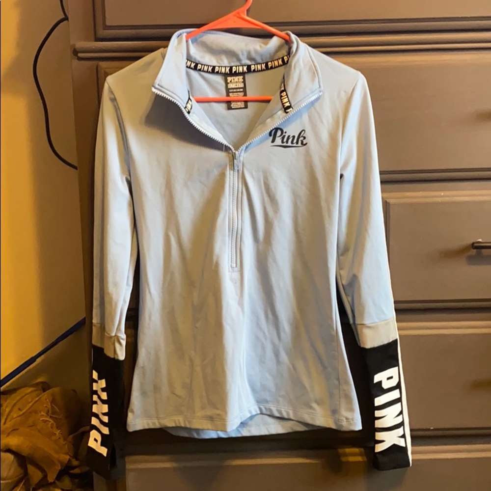 PINK Victoria’s Secret ultimate baby blue 1/4 zip